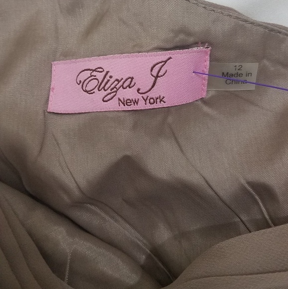 Eliza J Gold One Shoulder Dress Size 12 - Picture 6 of 8